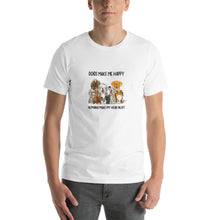 Load image into Gallery viewer, Cute dogs - Dogs make me happy, humans make my head hurt Unisex T-Shirt